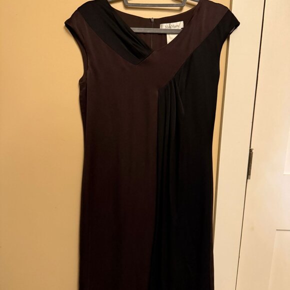 MAXMARA Brown & Black Dress - Size 8 - Picture 5 of 8